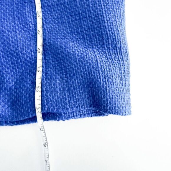 AVON Signature Collection Womens Woven Coat Jacket Button Pockets Blue Small - Picture 8 of 8